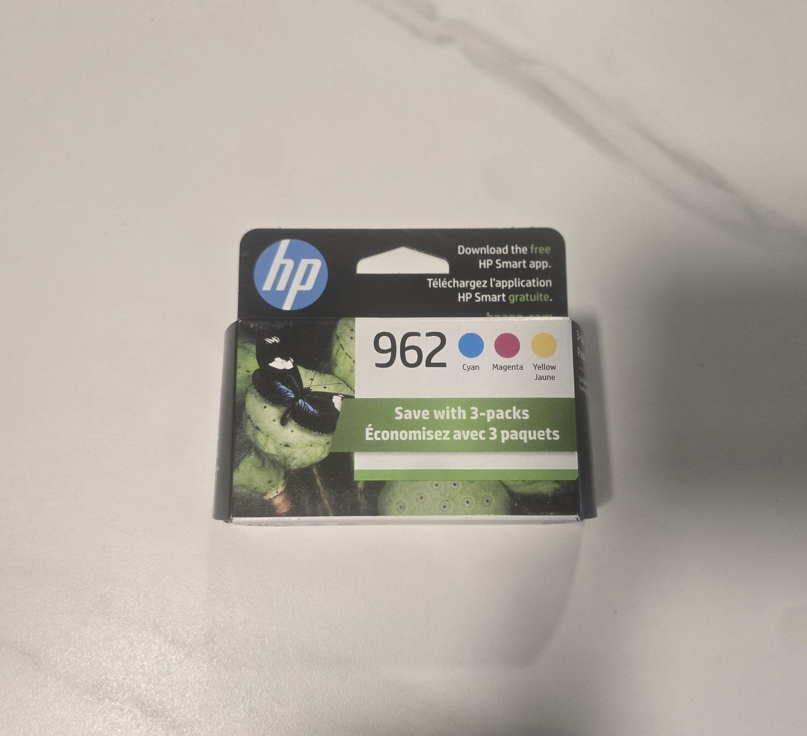 NEW HP 962 CYAN MAGENTA YELLOW INK CARTRIDGES 3-PACK (3YP00AN) EXP. JUN 2027