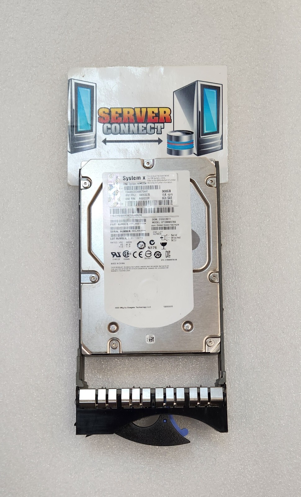 44W2234 44W2235 44W2238 IBM 300GB 15K 6GBPS SAS 3.5" HS HARD DRIVE