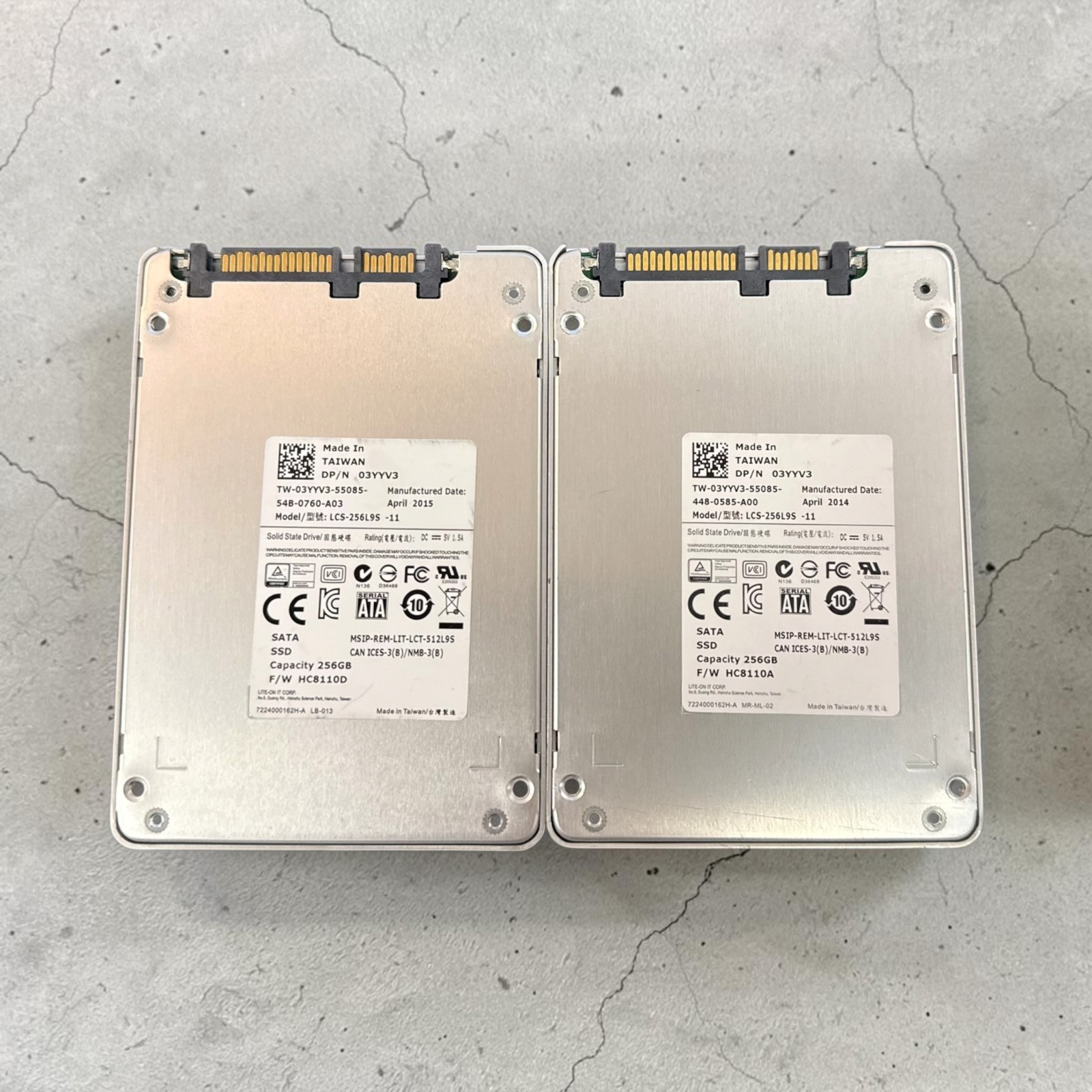Lite-On 256GB 2.5" SATA SSD Laptop Hard Drive LCS-256L9S-11 03YYV3 [LOT OF 2]