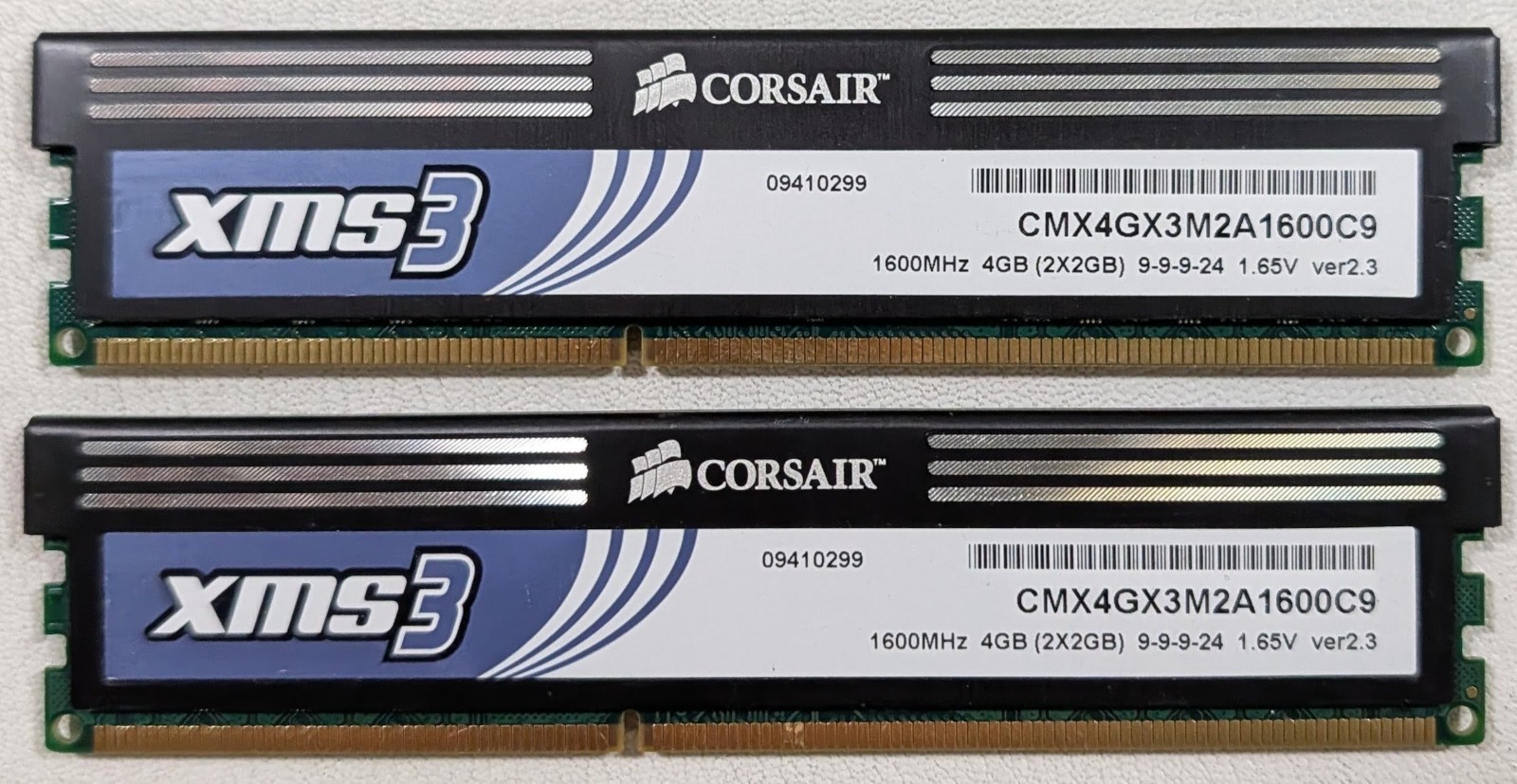 Corsair XMS3 4GB (2x2GB) DDR3 1600MHz CL9 Desktop RAM CMX4GX3M2A1600C9