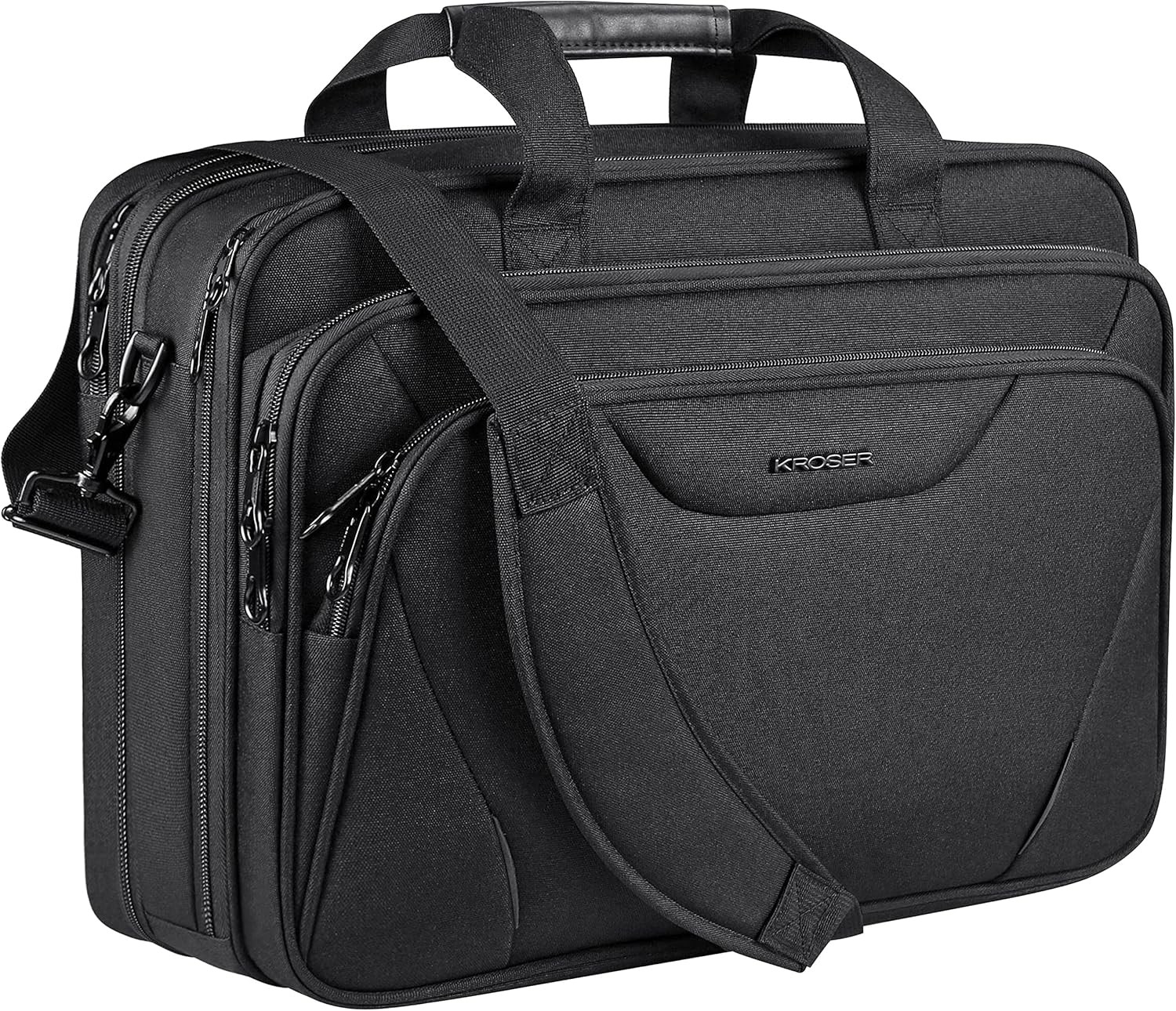 KROSER Laptop Bag Premium Laptop Briefcase Fits Up to 17.3 Inch Laptop Expandabl