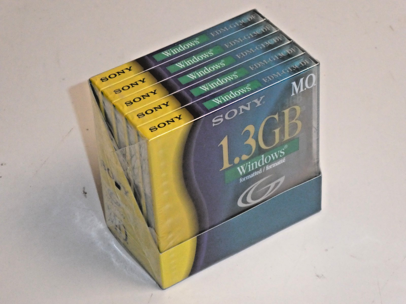 5x Sony Magneto S-Line Cartidge EDM-G13C 1.3GB 3.5" MO Disk GIGAMO Floppy Disk NEW