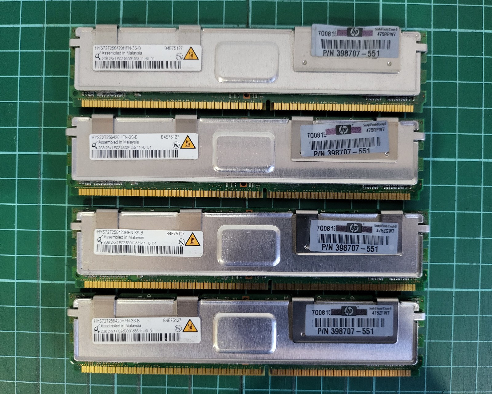 Qimonda 8GB (4 x 2GB) 667MHz HYS72T256420HFN-3S-B ECC HP Server DDR2 RAM