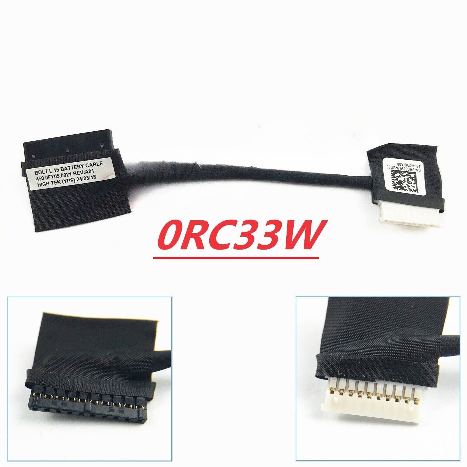 OEM 0RC33W RC33W For DELL Latitude 3400 3500 Battery Connector Cable Wire Line
