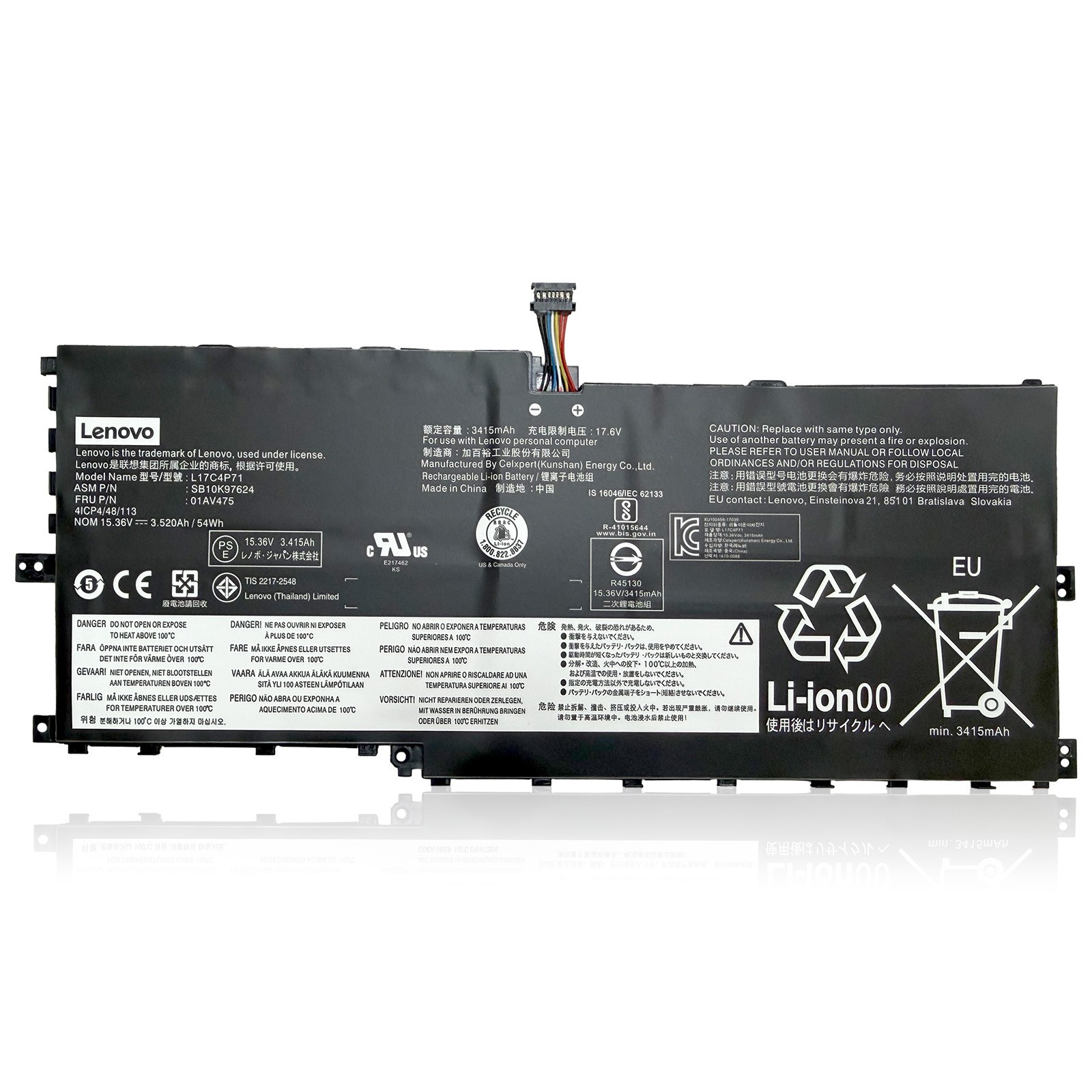 Genuine 01AV475 L17M4P71 L17C4P71 Battery for Lenovo ThinkPad X1 Yoga 2018 GEN 3