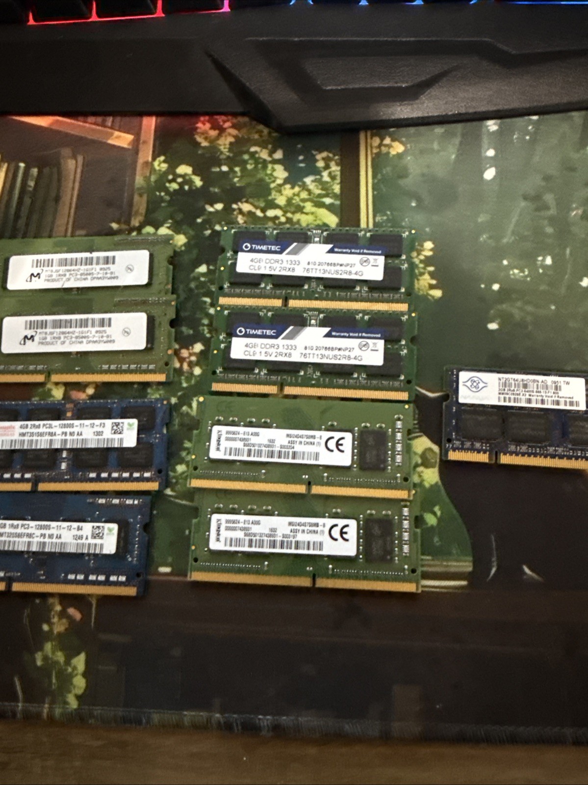 ram lot Ddr3, Ddr4, 4GBs,2GBs, 1Gbs, 8MB, Total 18GB 16MB