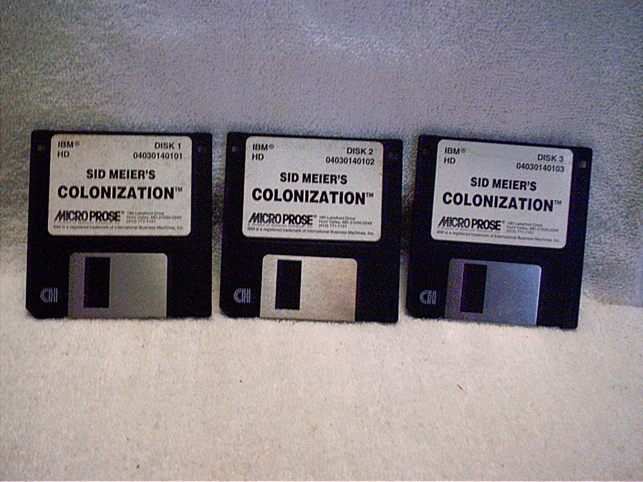 3 Vintage Colonization IBM PC Floppy Disk 3.5" Sid Meier's HD Original