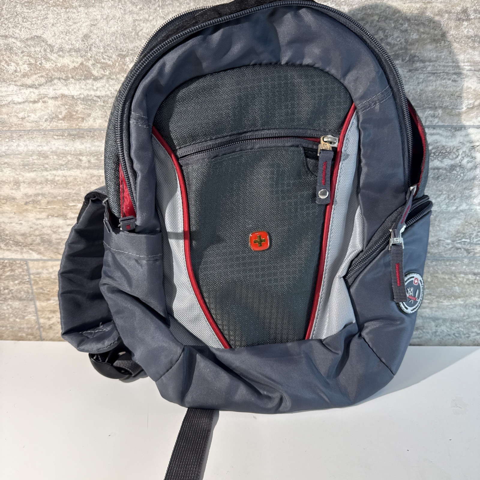 Swiss army TSA Approved Small Travel Bag Gray Red