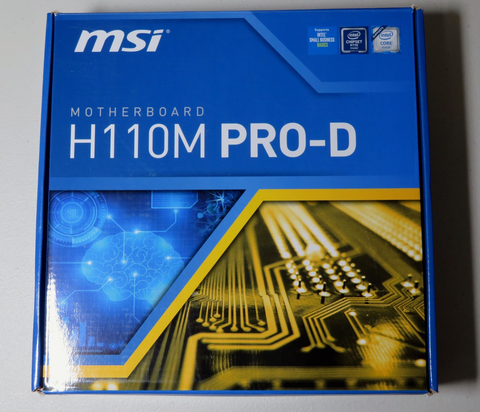 MSI H110M PRO-D Intel LGA 1151 DDR4 Micro Motherboard with i3-7100 cpu