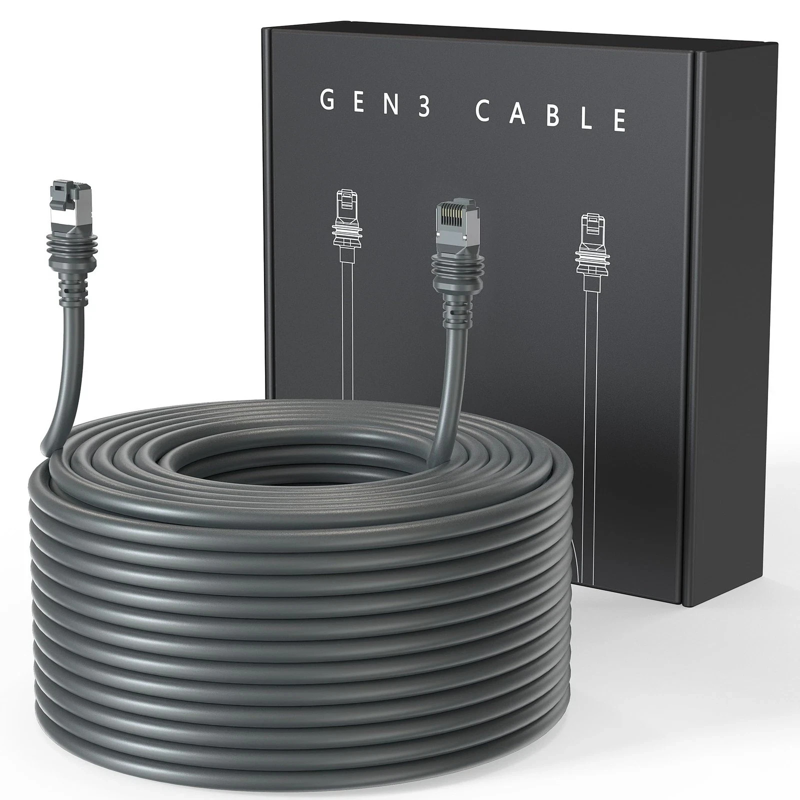 LUCMO 150FT/ 46M Starlink Gen 3 Cable - Gray - New in Box