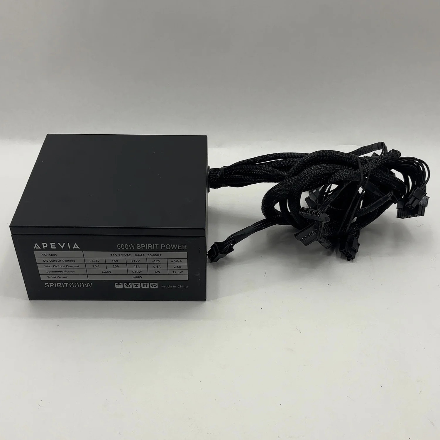 Apevia 600W SPIRIT POWER SPIRIT600W 80 Plus 600W Non Modular Power Supply
