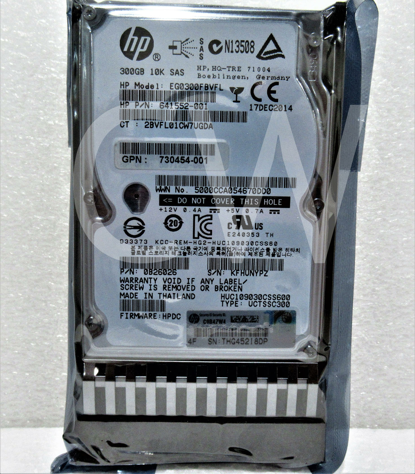 730709-001 641552-001 E2D55A HP MSA 300GB 10K RPM 6Gbps DP 2.5" SAS Hard Drive