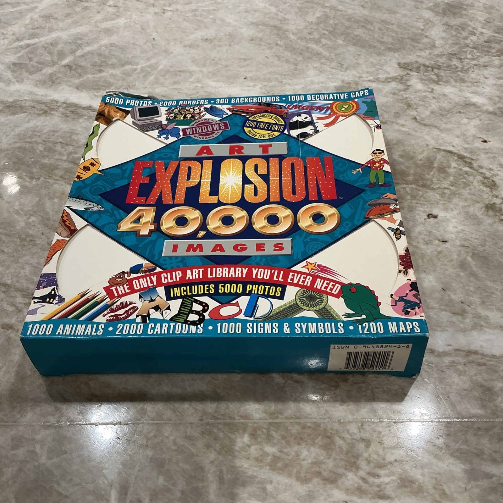 ART EXPLOSION 40,000 Images (4 Discs) 1995 - PC Big Box Software