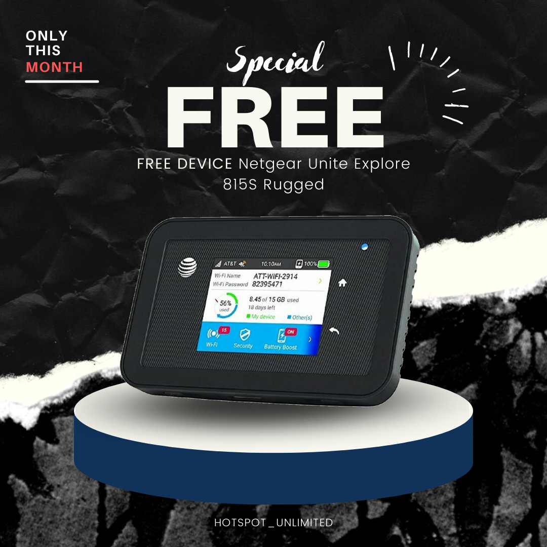 UNLIMITED DATA AT&T PLAN HOTSPOT - $79.99 / MONTH FREE MIFI-ATT NETWORK