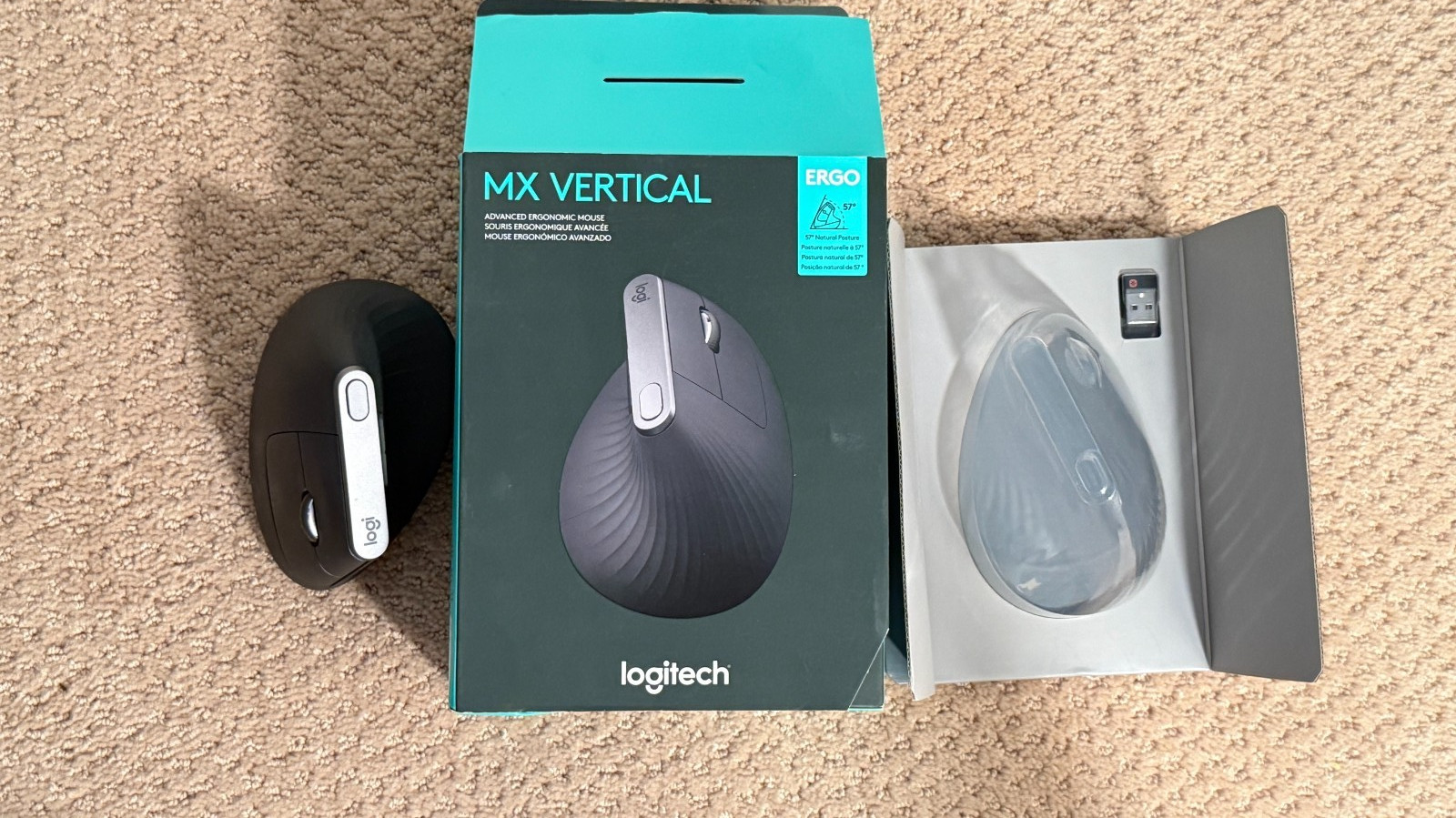 Logitech - MX Vertical  Wireless Optical Ergonomic Mouse