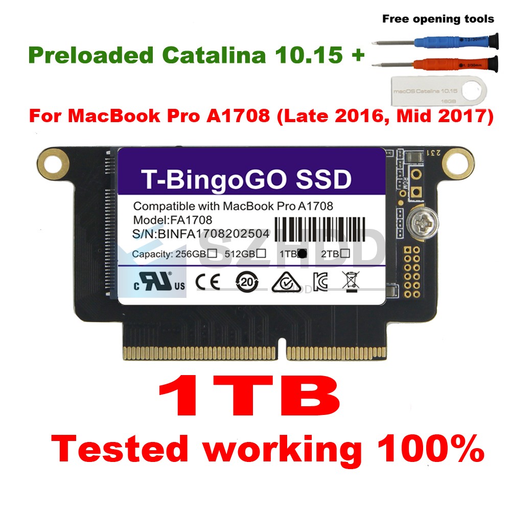 NEW 1TB SSD For 2016 2017 Apple MacBook Pro no touch bar A1708 EMC 2978 EMC 3164