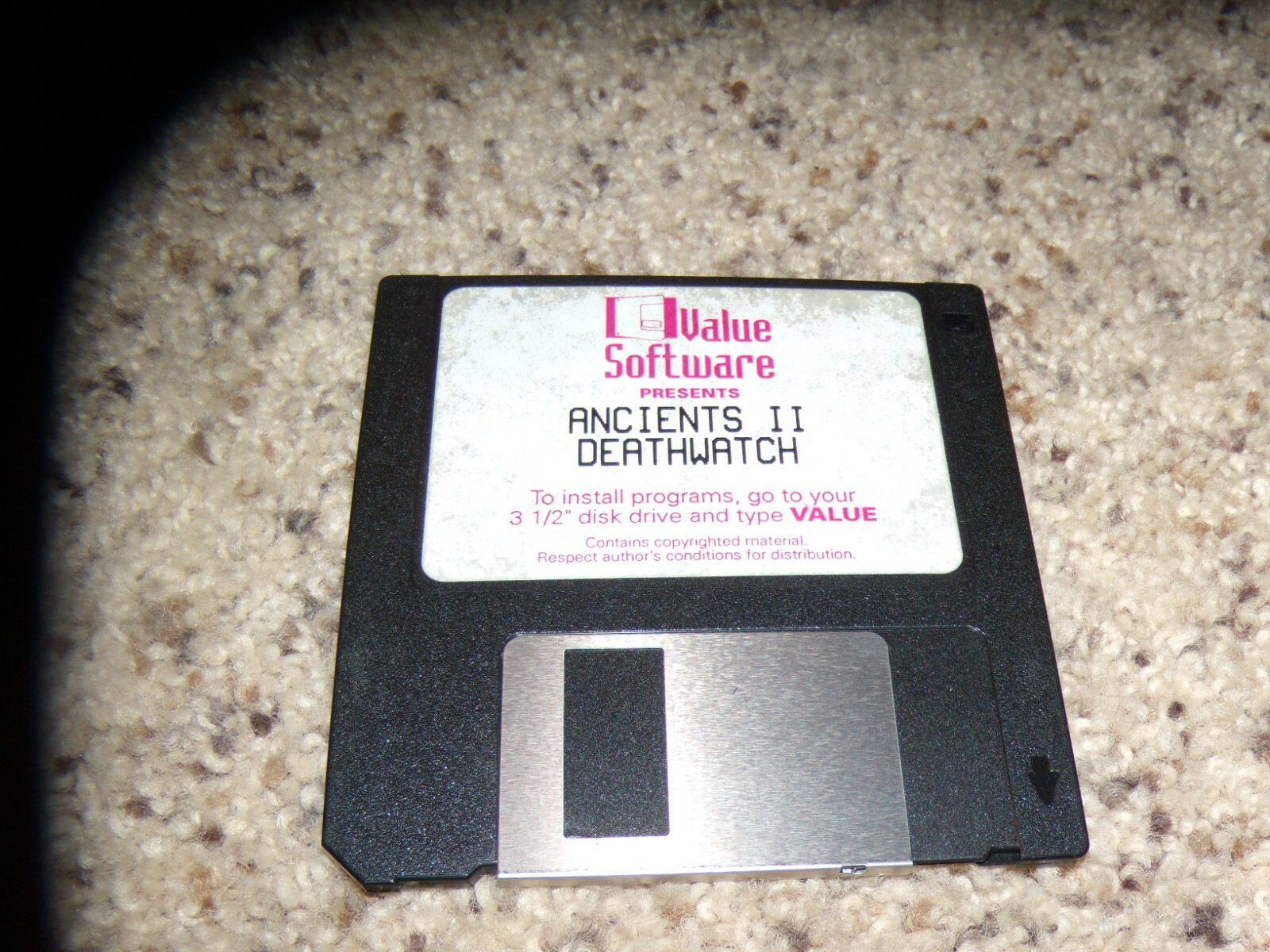 Ancients II Deathwatch IBM PC Game 3.5" disk