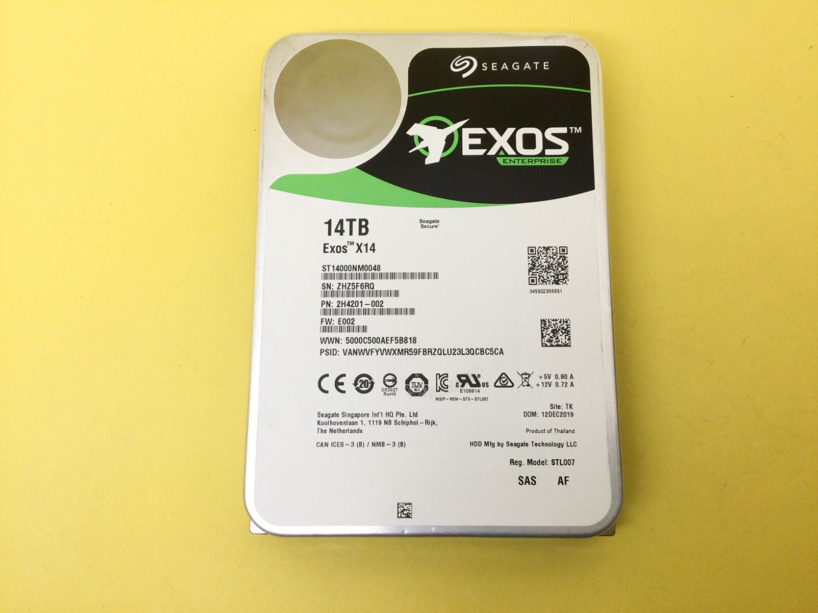 Seagate Exos X14 14TB 7.2K SAS 12Gbps 3.5in 512e HDD ST14000NM0048
