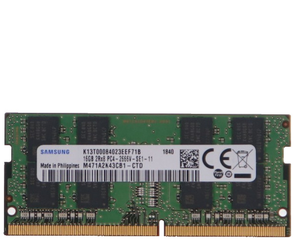 Samsung 16GB DDR4 SO-DIMM 260-Pin PC4-2666V Non-ECC RAM M471A2K43CB1-CTD