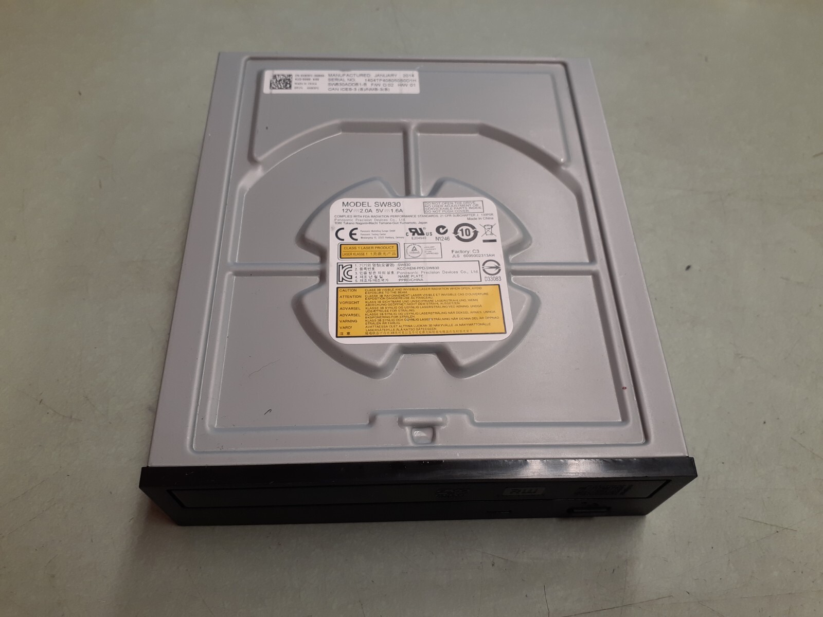 Panasonic SW830 DVD Drive 0X85FC X85FC - Black Bezel