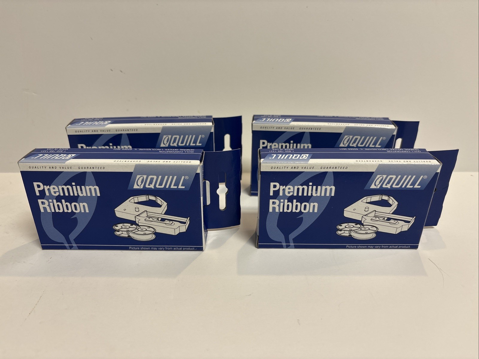 Quill 7-11309 Universal Black/Red Nylon Calculator Ribbon Sealed Lot Of 4