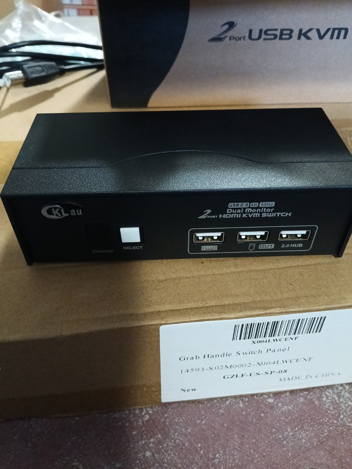 CKLau 4K 60Hz 2 Port KVM USB C HDMI  Switch w/ Audio & Cables, remote 2 PC Share