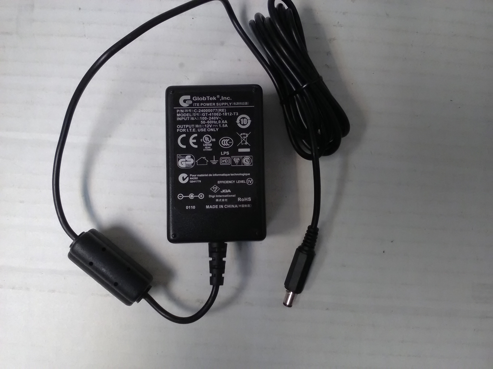 New Digi 24000077 Power Supply 12v 1.66a Locking Barrel (2 Available)