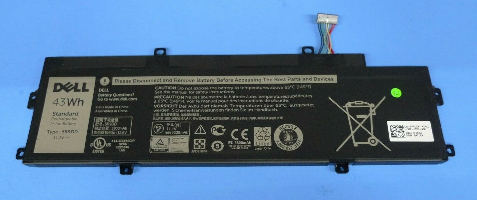 New Genuine Dell Chromebook 11 3120 P22T Laptop Battery 43Wh 4 Cell 5R9DD
