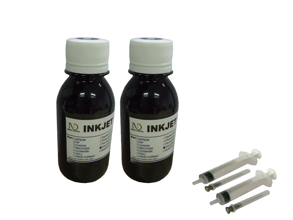 2x4oz Black Refill Ink for Canon PGI-250 CLI-251 MG5620 MG5622 MG6420 MG6620 1p