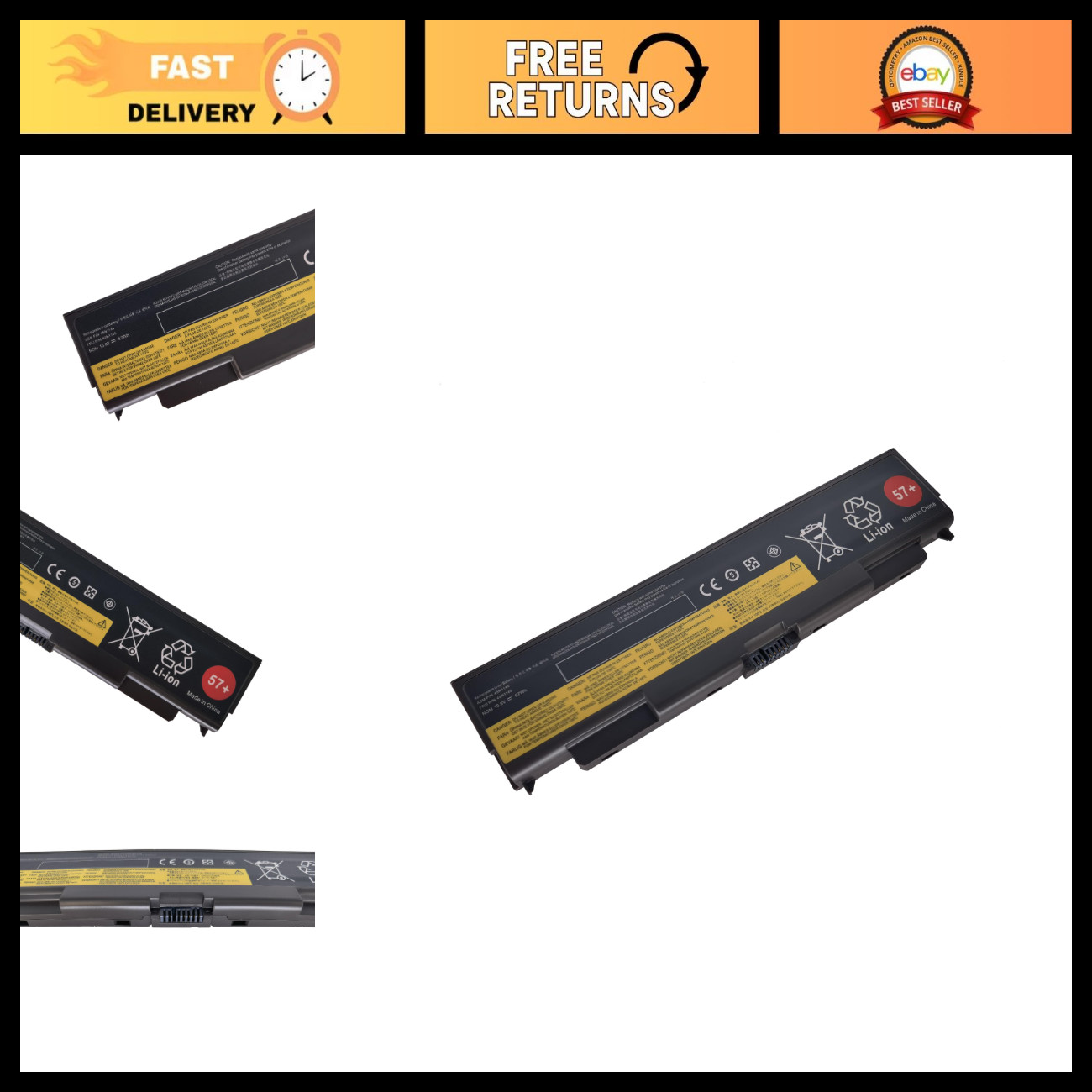 High-Capacity 57Wh Laptop Battery for Lenovo ThinkPad T440P W540 L540 T540P 10.8