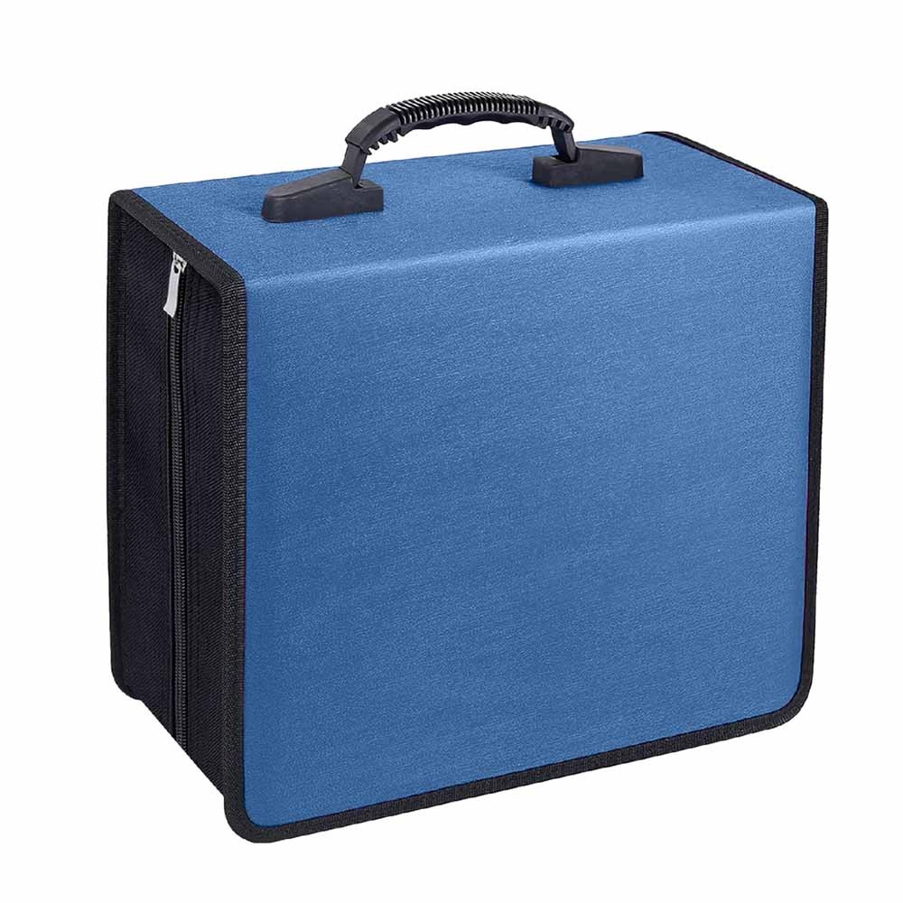 Blue 400 Disc CD DVD Storage Wallet Media Organizer Holder Album Carrying Case
