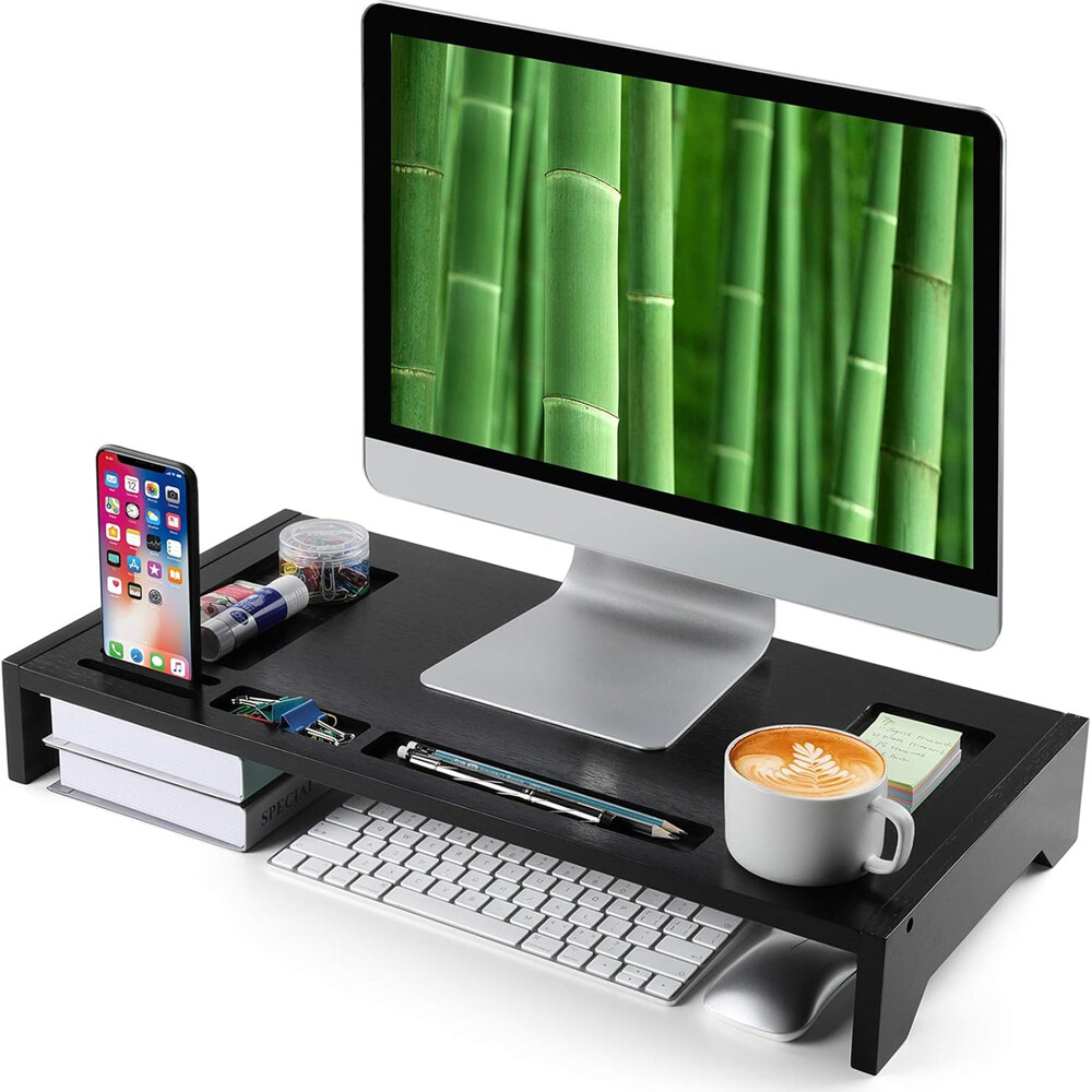 23" Monitor Stand Riser with Storage Organizer for Office Accessories Home PC