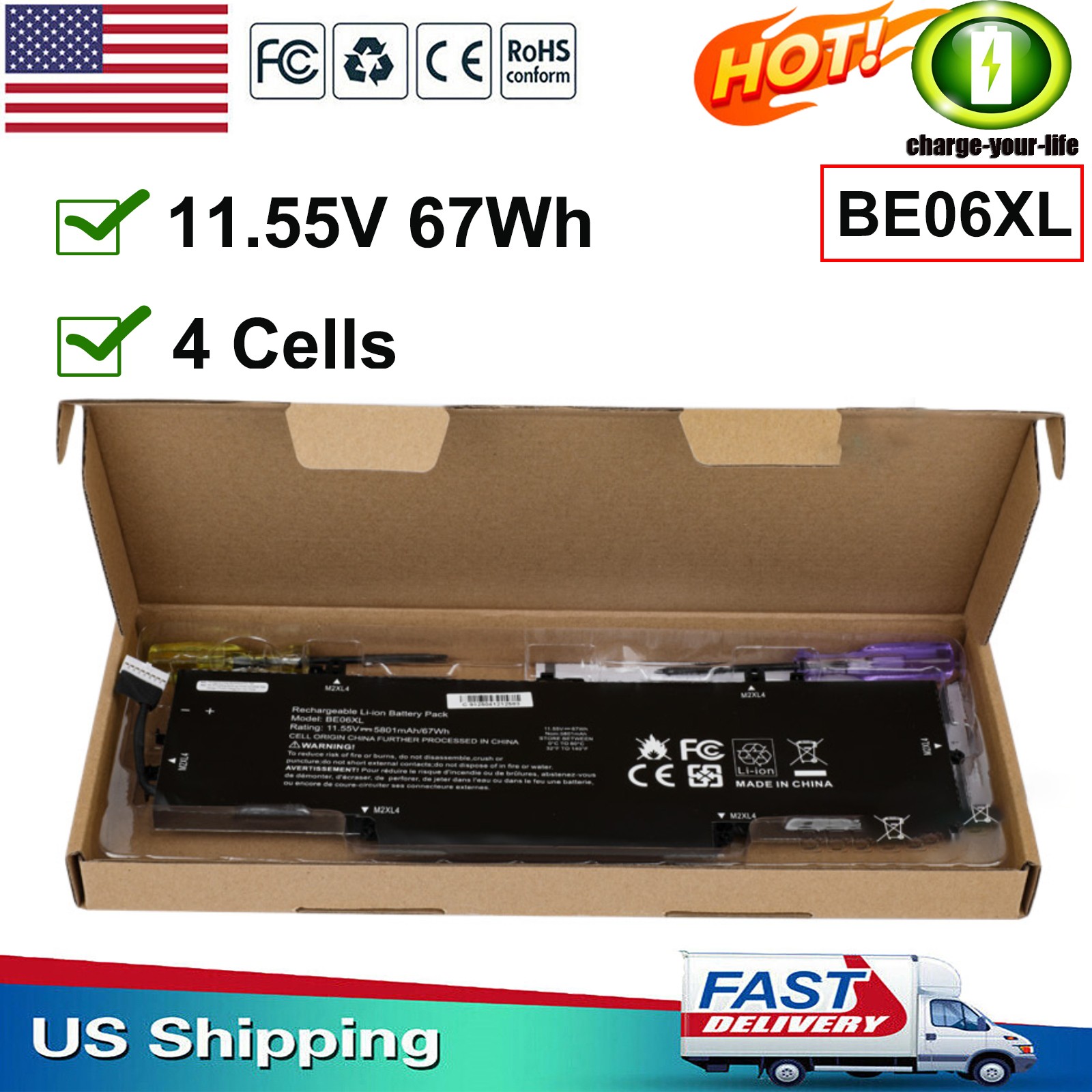 ✅BE06XL Battery For HP Elitebook Folio 1040 G4 HSTNN-IB7V 918045-171 918108-855