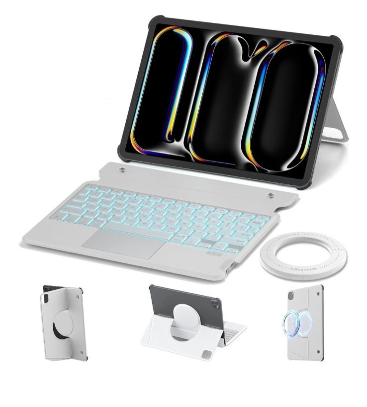 Nillkin iPad Pro 13 M4 Air 13 M2 M3 Keyboard Case Detachable Backlit Trackpad