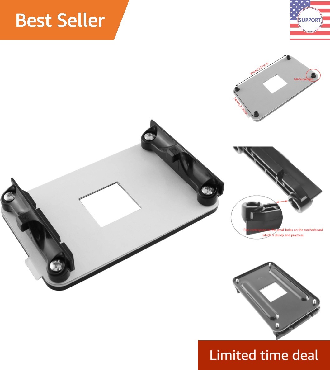 Efficient Air Cooling Bracket for AMD AM4 CPUs - Lightweight & Easy Install