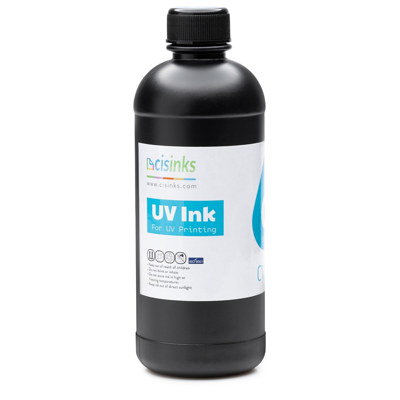 Premium Soft Ultraviolet DTF Transfer Printer Refill Ink 500mL - Cyan