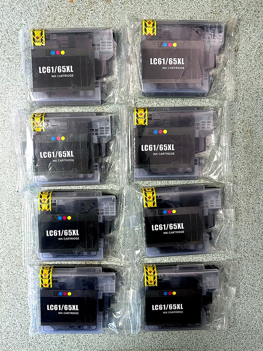 Sealed 8-PK LC61/65 Ink Cartridges for Brother MFC printers -- BONUS included