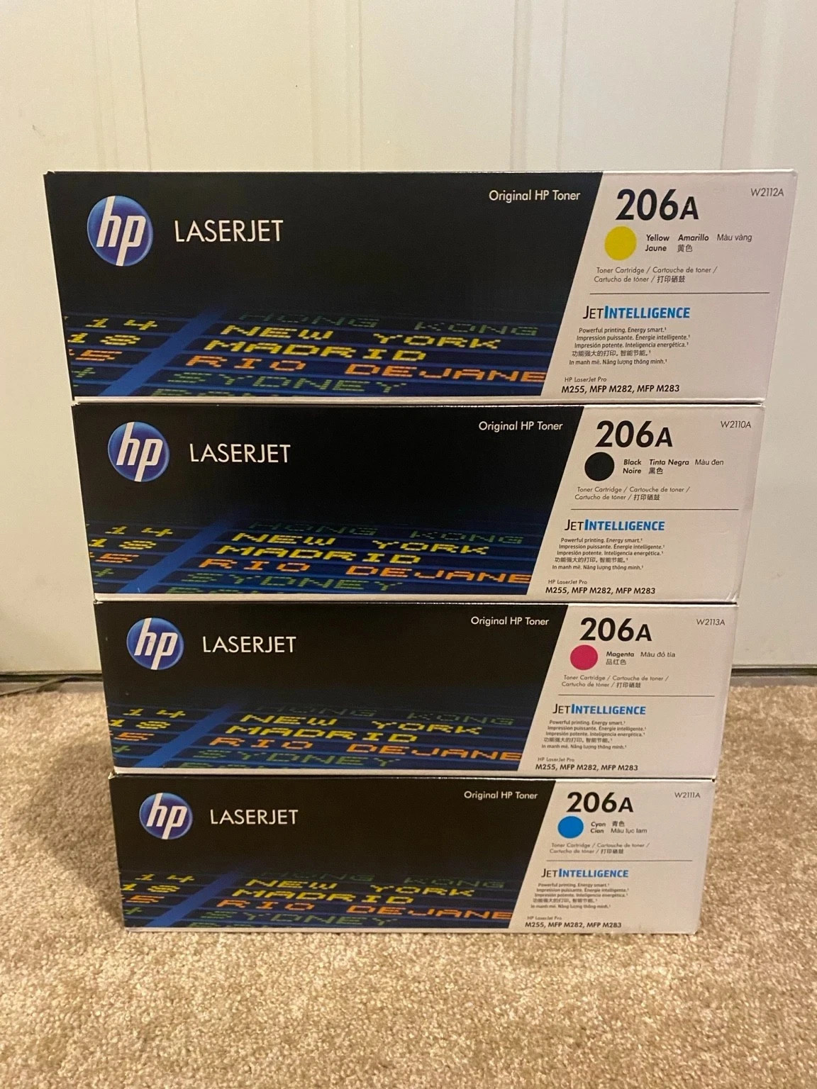 Genuine HP 206A Original LaserJet Toner Set 4-Pack CMYK W2110A W2111A W2112A W21