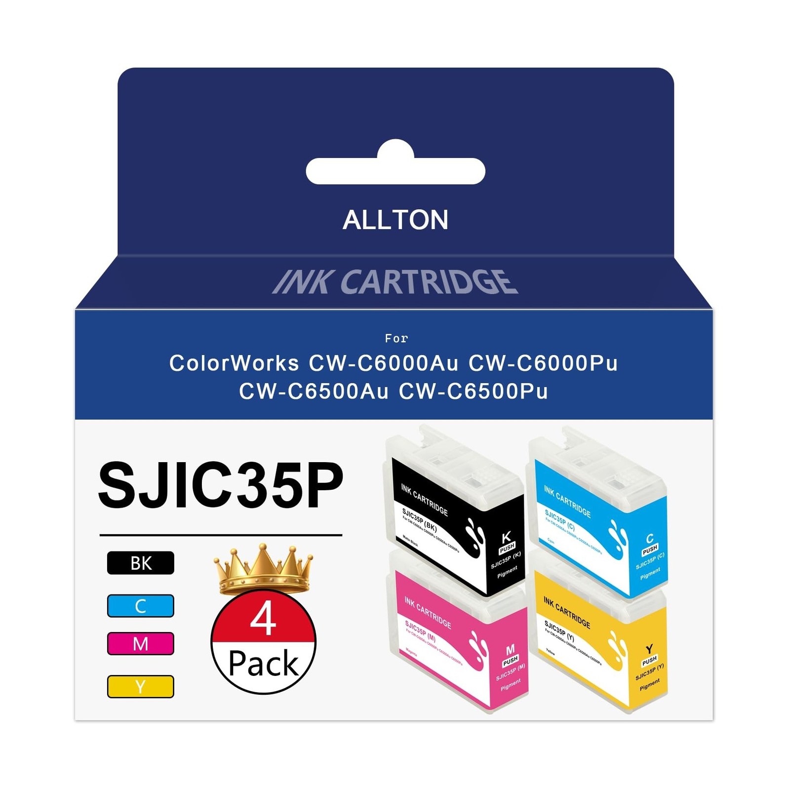 SJIC35P Ink Cartridge 4-Pack Compatible SJlC35P-BK SJIC35P-C SJIC35P-M SJIC35...