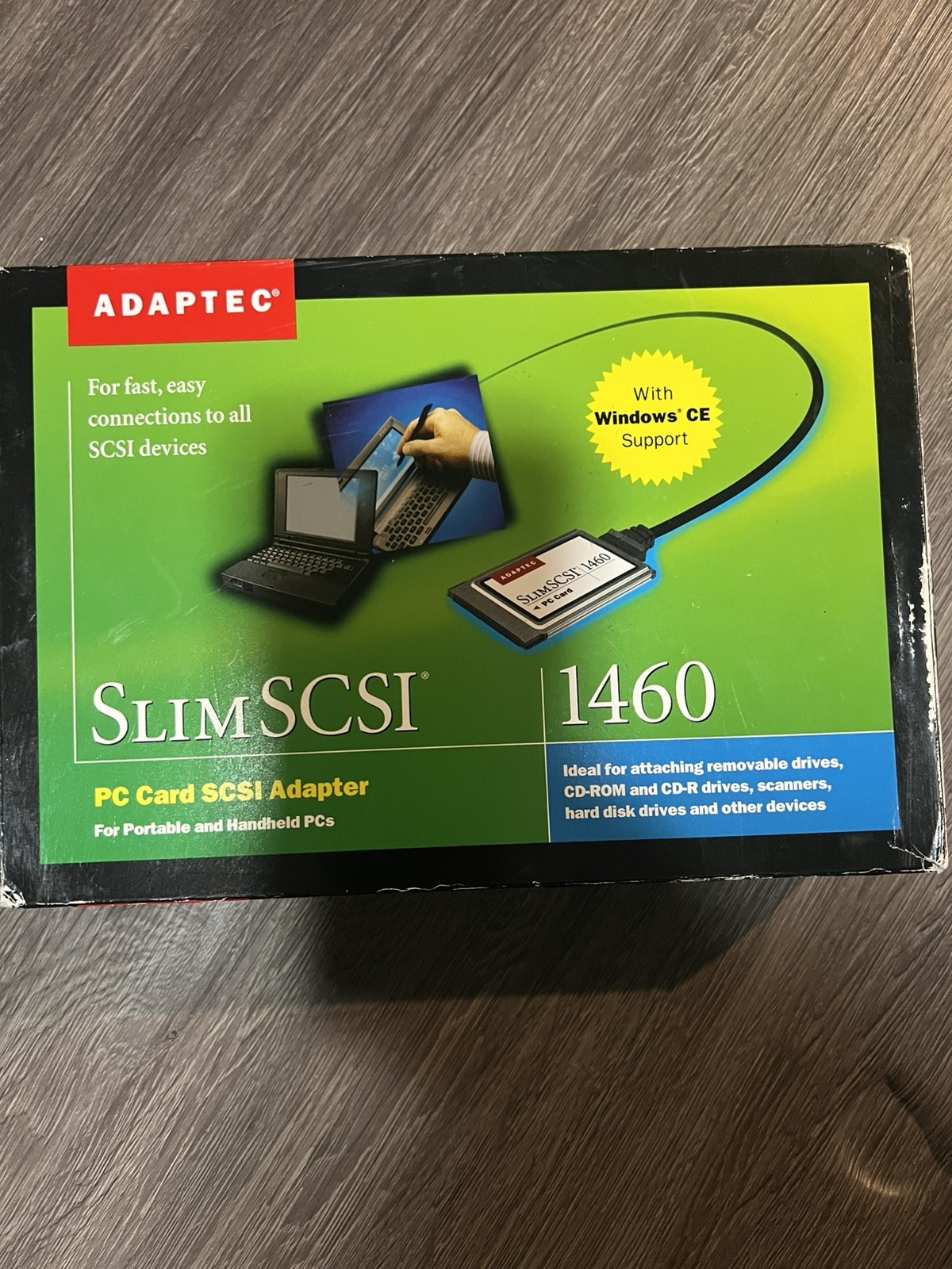 PCMCIA SCSI Controller Adaptec 1460 with Software & Cables. New open box