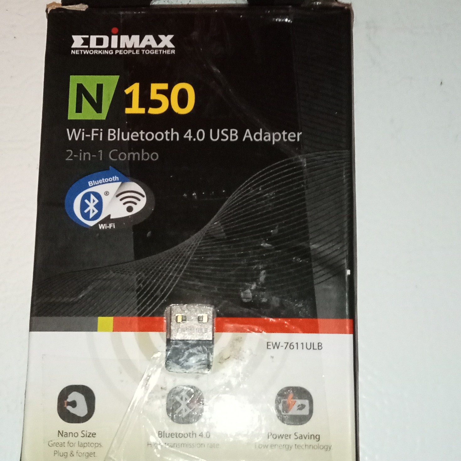 Edimax 2-in-1 Wi-Fi 4 Bluetooth 4.2 USB Adapter EW-7611ULB