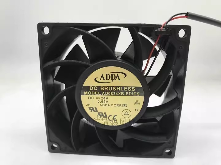 1PCS Xiexi ADDA 8038 AD0824XB-F71DS DC24V 0.65A 8CM 2-Wire Cooling Fan