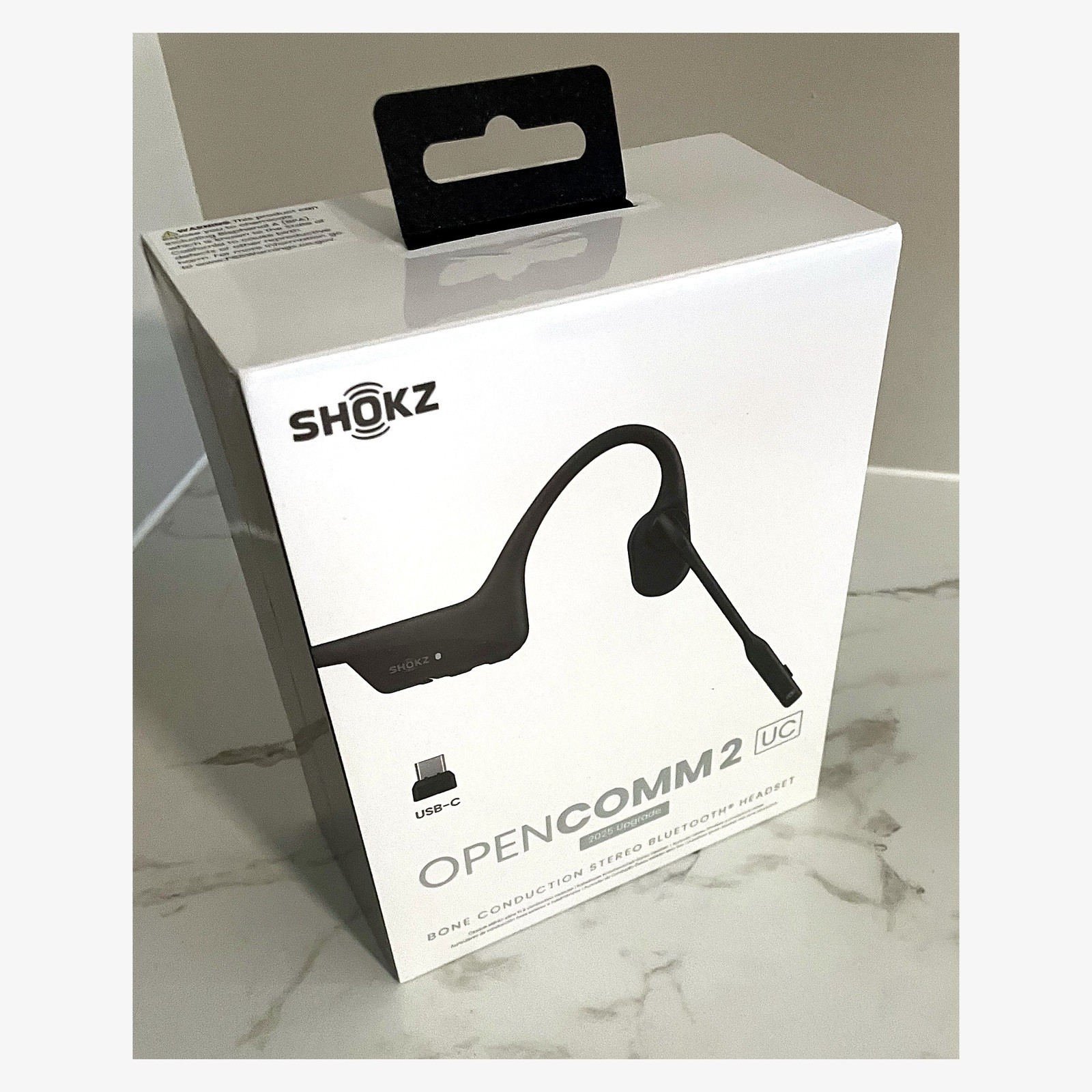 Shokz OpenComm2 UC 2025 Upgrade - Open-Ear Wireless Computer Headset with Boom M