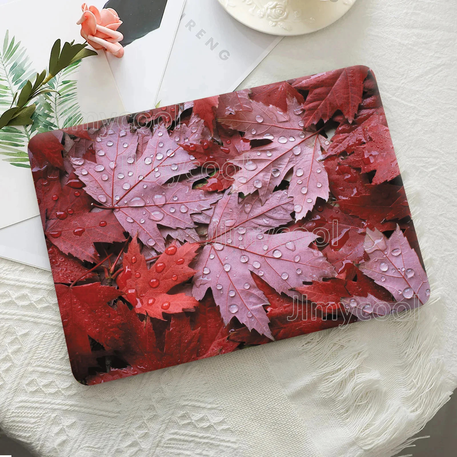2 Pieces Surface Rendering Laptop Protective Film Leaf Theme Laptop Shell Film