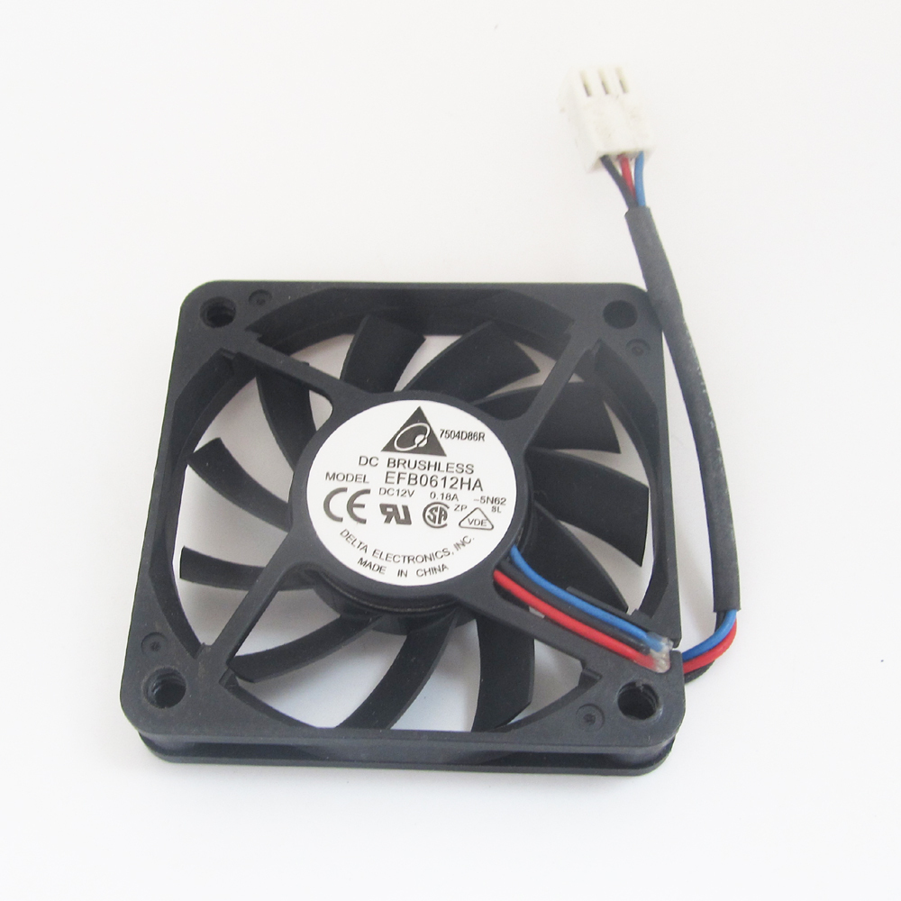 4pcs DELTA EFB0612HA 60x60x10mm 6010 DC12V 0.18A 3pin Connector DC Cooling fan