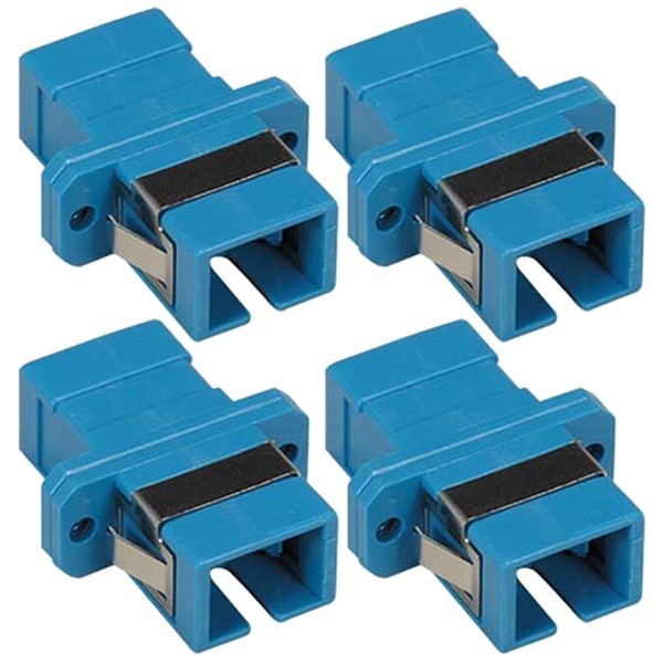 4 Pcs SC to SC Single Mode Simplex Fiber Optic Optical Coupler Adapter Connector