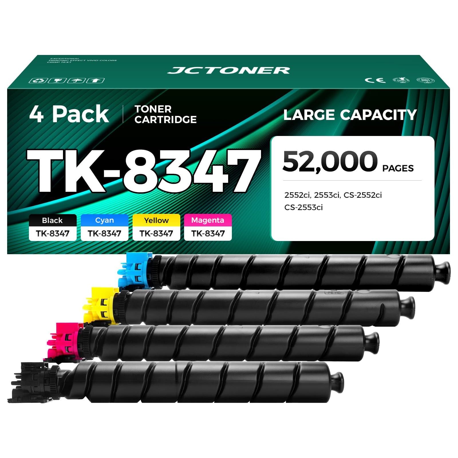 TK-8347 TK8347 Toner Cartridge Set Toner-4 Pack, Pack