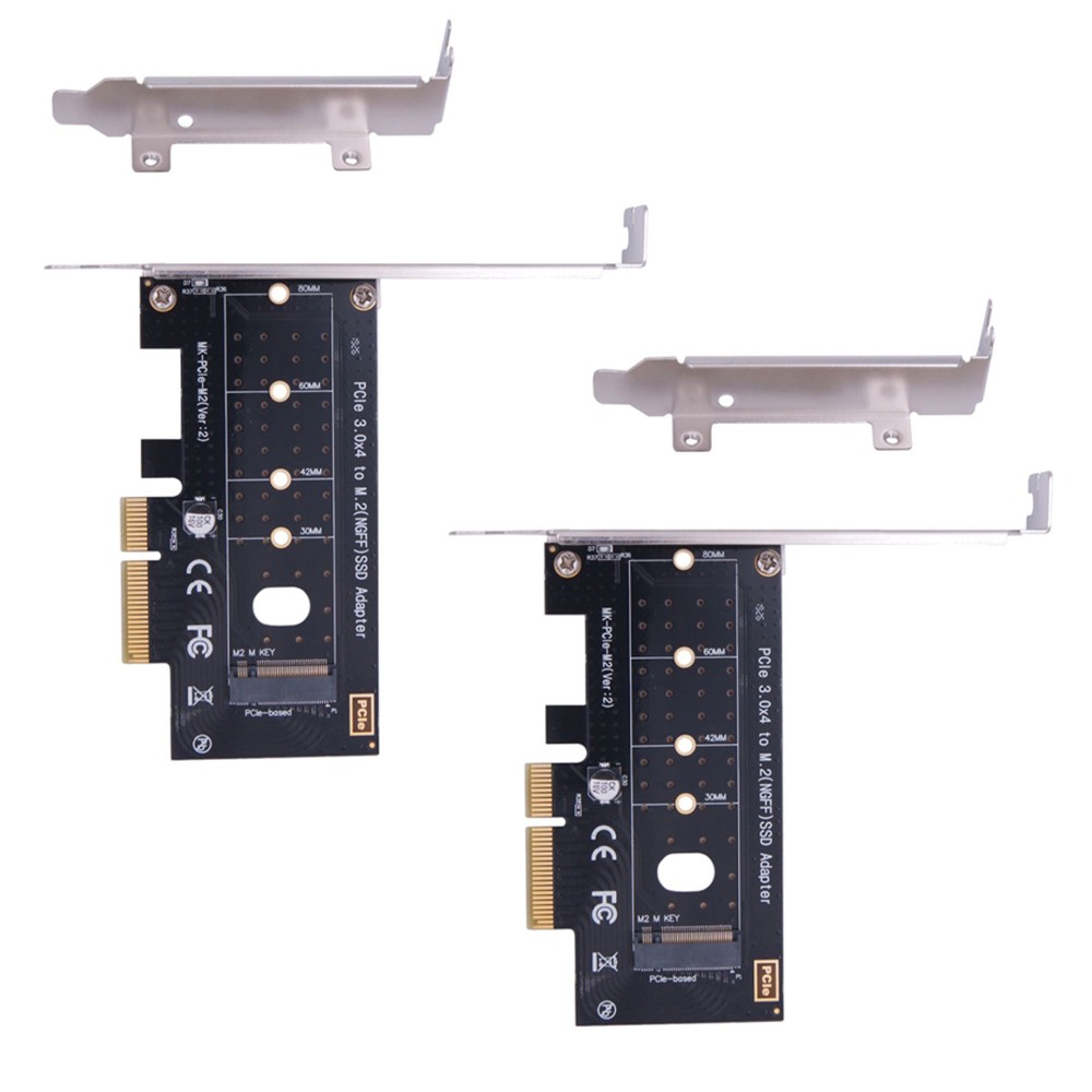 2PACK M.2 NVME SSD To PCIe 3.0 X4 Adapter Card Desktop Expansion Conversion Card