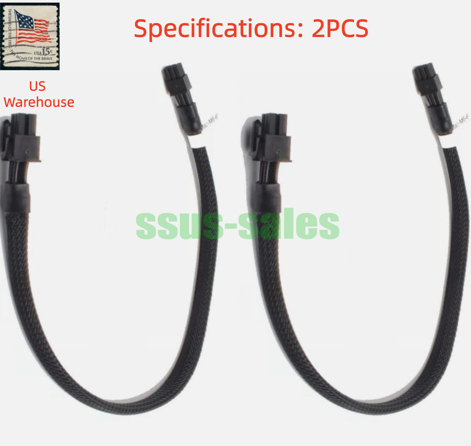 2pcs Mac Pro/G5 6-pin to D-sub 6-pin Graphics Card GPU Cable MAC-M6-6 US