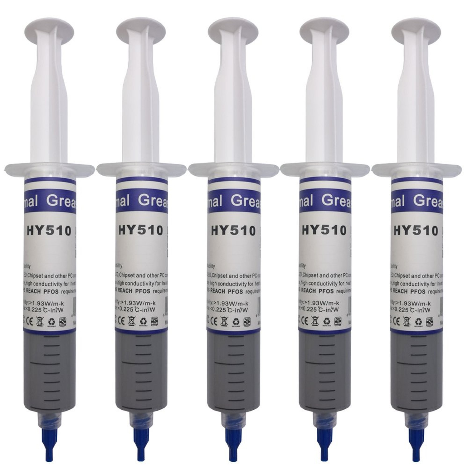 5-Pack Reusable Thermal Paste (7 Oz/200g), LARGE Syringe Thermal Grease Cool ...